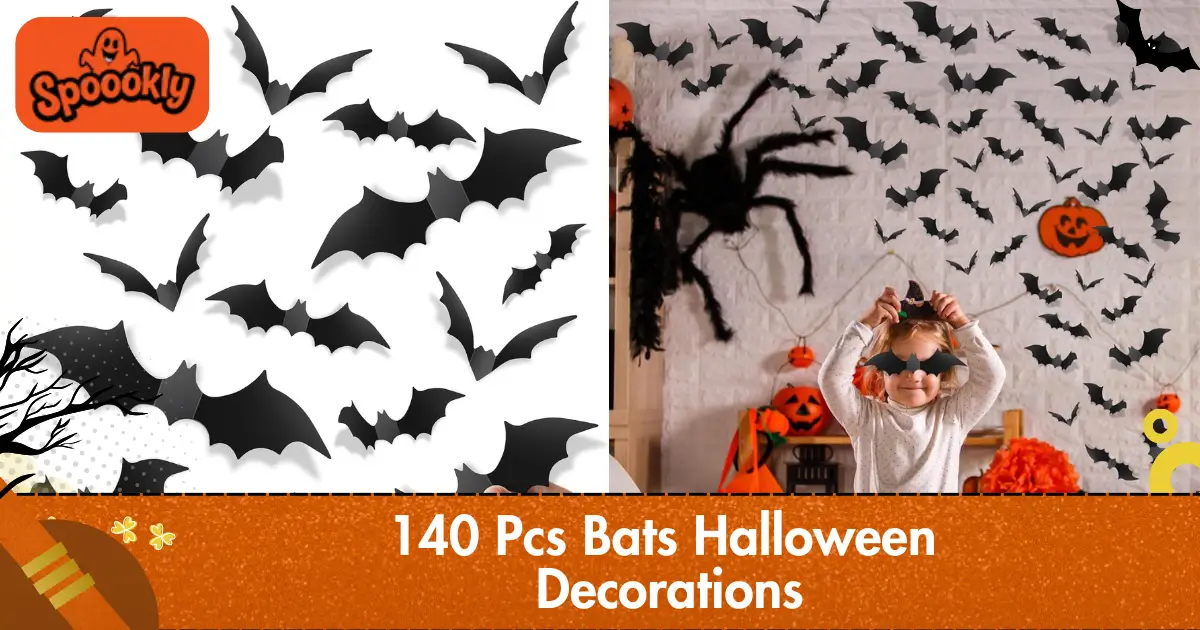 140Pcs Bats Halloween Decorations